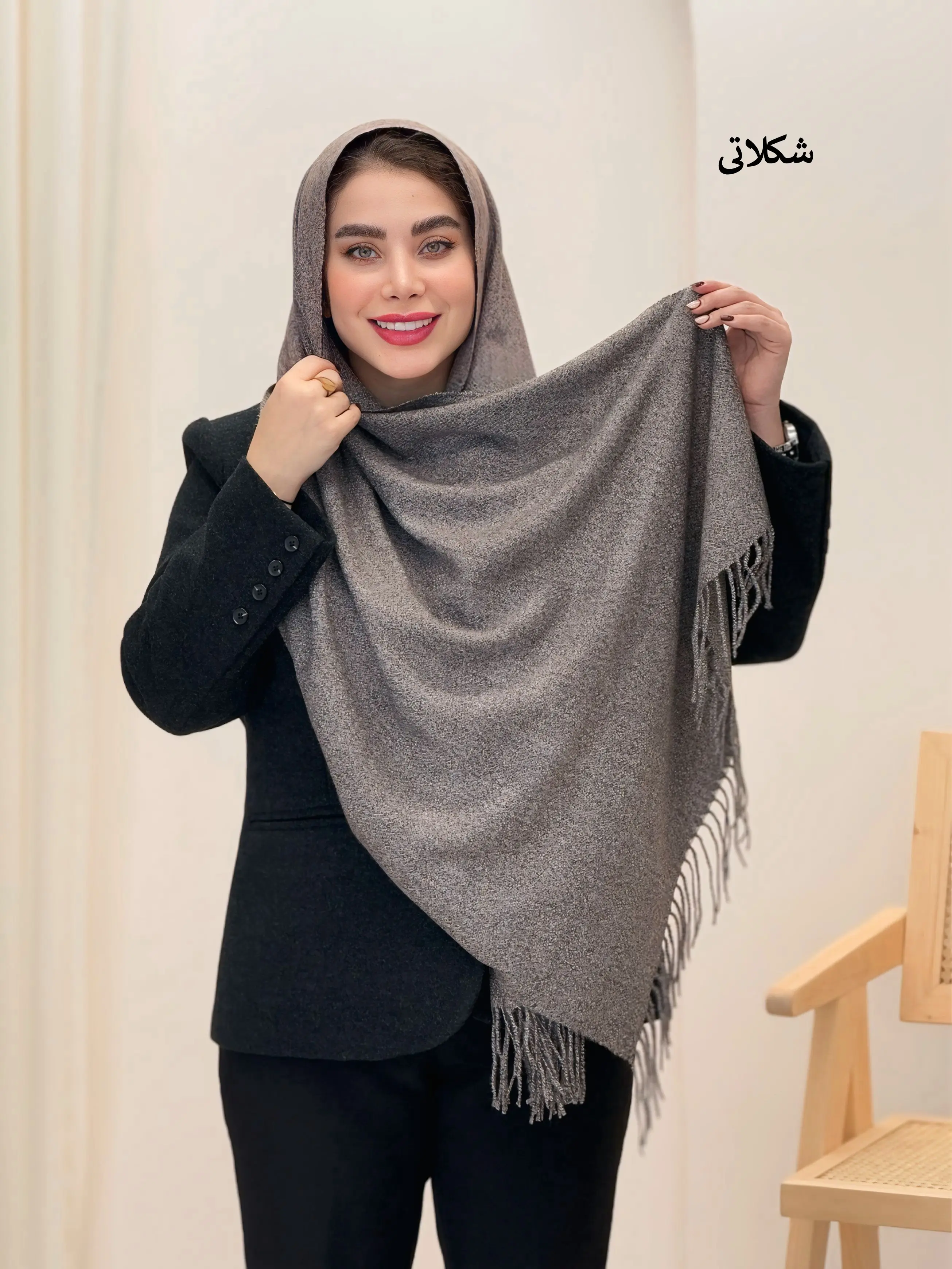 3668-شال موهر دونه برفی